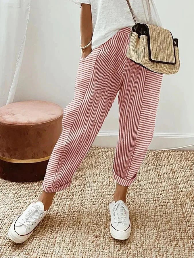 RYLIE | Trousers with vertical stripe - Liora Melbourne