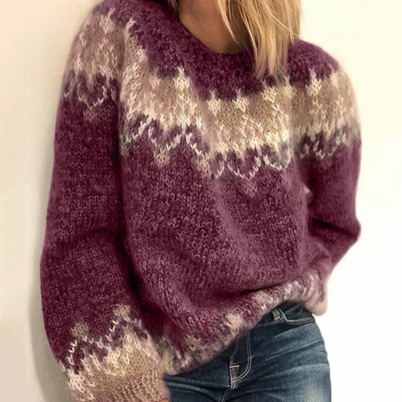 SAMANTHA | Icelandic jumper with patterned knit - Liora Melbourne